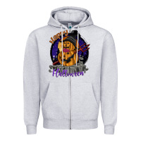 Heather Grey Happy Halloween Zipper Hoodie - SublimationCraftShop