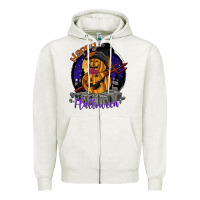 Oatmeal Heather Happy Halloween Zipper Hoodie - SublimationCraftShop