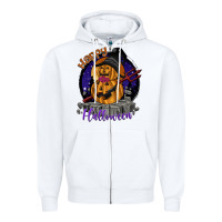 White Happy Halloween Zipper Hoodie - SublimationCraftShop