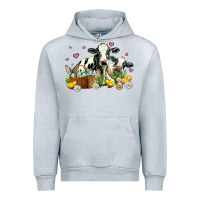 Heather Grey easter cows with chicks Urban Hoodie - AdoDesignShop