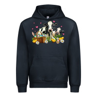 Navy easter cows with chicks Urban Hoodie - AdoDesignShop