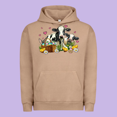 Easter Cows With Chicks Urban Hoodie Designed By Adodesignshop
