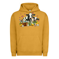 Pigment Peanut Butter easter cows with chicks Urban Hoodie - AdoDesignShop