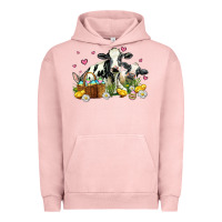 Pigment Salmon easter cows with chicks Urban Hoodie - AdoDesignShop