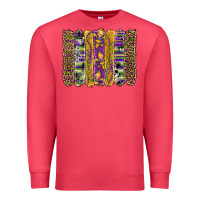 Cardinal mardi gras fleur de lis cowhide serape leopard glitter brushstrokes Premium Sweatshirt - Artiststas