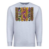 Heather Grey mardi gras fleur de lis cowhide serape leopard glitter brushstrokes Premium Sweatshirt - Artiststas