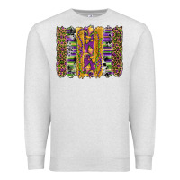 Oatmeal Heather mardi gras fleur de lis cowhide serape leopard glitter brushstrokes Premium Sweatshirt - Artiststas