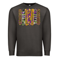 Smoke mardi gras fleur de lis cowhide serape leopard glitter brushstrokes Premium Sweatshirt - Artiststas