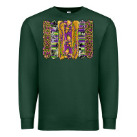 Sports Green mardi gras fleur de lis cowhide serape leopard glitter brushstrokes Premium Sweatshirt - Artiststas