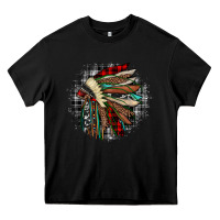 Black indian headdress Heavy Core Tee - JahusDesignShop