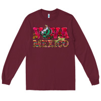 Burgundy Viva Mexico Long Sleeve Tee - HowdyJamesFarm