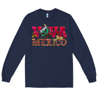 Navy Viva Mexico Long Sleeve Tee - HowdyJamesFarm