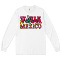 White Viva Mexico Long Sleeve Tee - HowdyJamesFarm