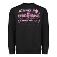 Black Just a Mama Out Here Trying Not To Raise Assholes Heavyweight Sweatshirt - CowhideDigitalArt