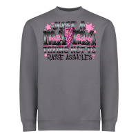 Storm Just a Mama Out Here Trying Not To Raise Assholes Heavyweight Sweatshirt - CowhideDigitalArt