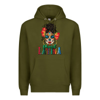 Army Green proud latina Premium Hoodie - BundleAndBundleShop