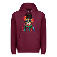Burgundy proud latina Premium Hoodie - BundleAndBundleShop