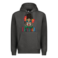 Charcoal Heather proud latina Premium Hoodie - BundleAndBundleShop