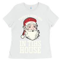 White There's Some Ho Ho Ho's in this House Santa Claus Ladies Tee - Bettercallsaul