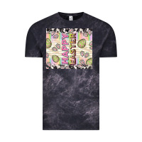 Cloud Black happy easter with cowhide Vintage Tee - TumblerDesignByShophia