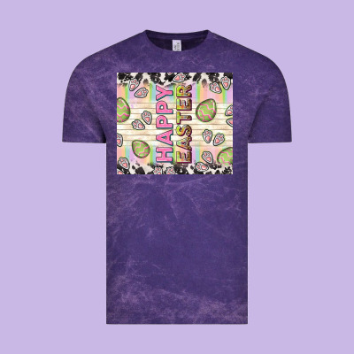 Happy Easter With Cowhide Vintage Tee Designed By Tumblerdesignbyshophia