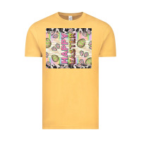 Vintage Mustard happy easter with cowhide Vintage Tee - TumblerDesignByShophia