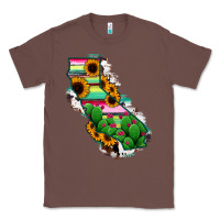 Chestnut California Map Sunflower Cactus Serape Classic Tee - RanaPortraitStore