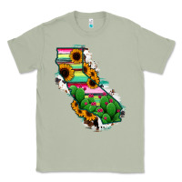 Matcha California Map Sunflower Cactus Serape Classic Tee - RanaPortraitStore