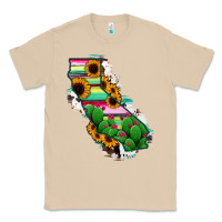 Mushroom California Map Sunflower Cactus Serape Classic Tee - RanaPortraitStore