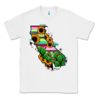 White California Map Sunflower Cactus Serape Classic Tee - RanaPortraitStore
