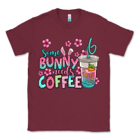 Burgundy some bunny needs coffee easter Classic Tee - Jasminsmagicworld