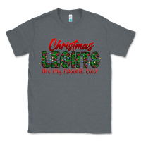 Charcoal Heather festive christmas lights text art Classic Tee - CowhideDigitalArt