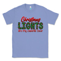 Colony Blue festive christmas lights text art Classic Tee - CowhideDigitalArt