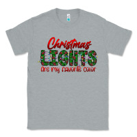 Heather Grey festive christmas lights text art Classic Tee - CowhideDigitalArt