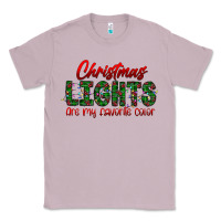 Lilac festive christmas lights text art Classic Tee - CowhideDigitalArt