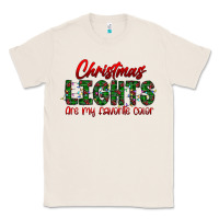Natural festive christmas lights text art Classic Tee - CowhideDigitalArt