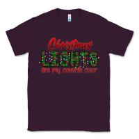 Plum festive christmas lights text art Classic Tee - CowhideDigitalArt