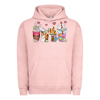 Pigment Salmon easter coffee cups Urban Hoodie - AdoDesignShop
