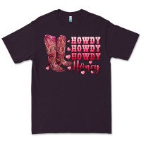 Plum howdy howdy howdy honey with cowgirl boots Premium Tee - RanaPortraitStore