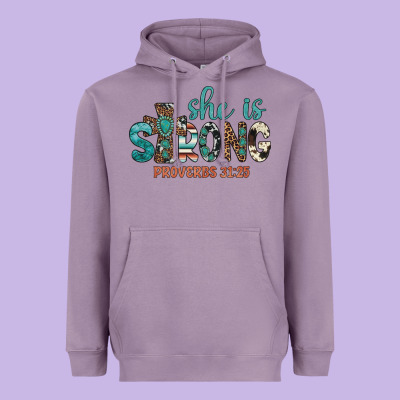 She Is Strong Heavyweight Hoodie Designed By Artiststas