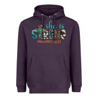 Plum she is strong Heavyweight Hoodie - Artiststas