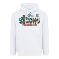 White she is strong Heavyweight Hoodie - Artiststas