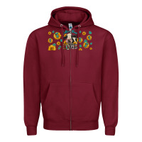 Burgundy Coffee Then Cows Zipper Hoodie - LillyAllenDesigns