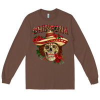 Chestnut Chingona with roses Mexico Long Sleeve Tee - HowdyJamesFarm