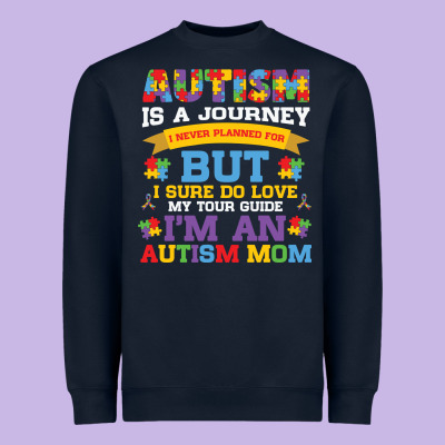 Lil Autism Mom Heavyweight Sweatshirt Designed By Cowhidedigitalart