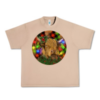 Burro Brown Cow Christmas Urban Heavy Tee - RanaPortraitStore
