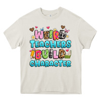 Cream weird teachers build character Heavy Core Tee - Artiststas