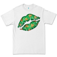 White St. Patricks Day Green Lips Premium Tee - Bettercallsaul