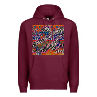 Burgundy african ankara zebra seamless pattern Premium Hoodie - BundleAndBundleShop