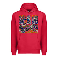 Cardinal african ankara zebra seamless pattern Premium Hoodie - BundleAndBundleShop